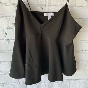 Black flowy crop top
